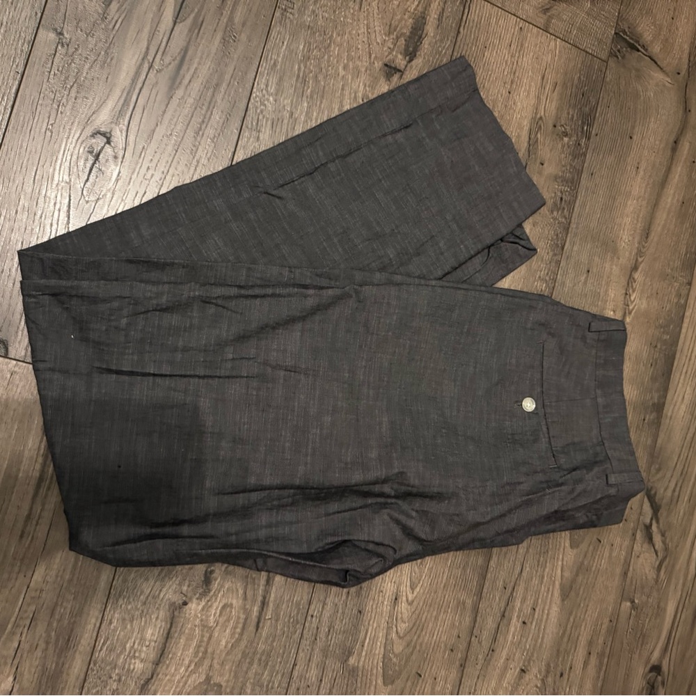 Express Gray Dress Pants with Straight Leg Design - Picture 2 of 4